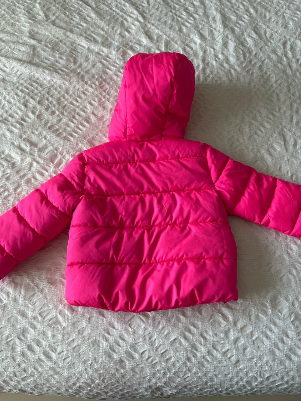 The Children's Place Bright Hot Pink Puffer Jacket with Hood